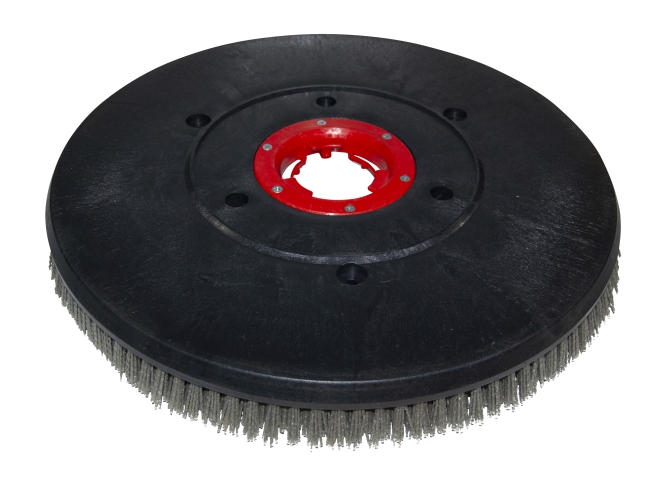Produktbild Schleifkorn-Tellerbürste - Ø 530 mm - Grit/Tynex 1,5 mm für Gansow (IPC-Gansow) 62 B 53 / 62 BF 53 (roter Flansch)