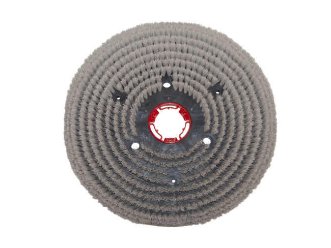 Produktbild Schleifkorn-Tellerbürste - Ø 530 mm, Nylon-Grit 0,35 mm für Gansow (IPC-Gansow) 40 BF 53 (roter Flansch)