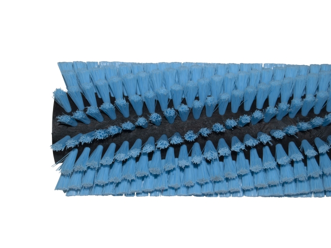 Produktbild Bürstwalze/Walzenbürste - 500/100 mm/16R V-Besatz - PP (Polypropylen) 0,30 mm blau