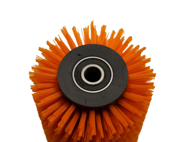 Produktbild Bürstwalze/Walzenbürste - 462/96/V mit Lager - PP (Polypropylen) 0,6mm orange