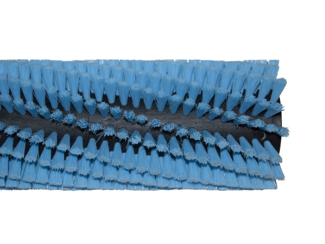 Produktbild Bürstwalze/Walzenbürste - 500/100 mm/16R V-Besatz - PP (Polypropylen) 0,30 mm blau