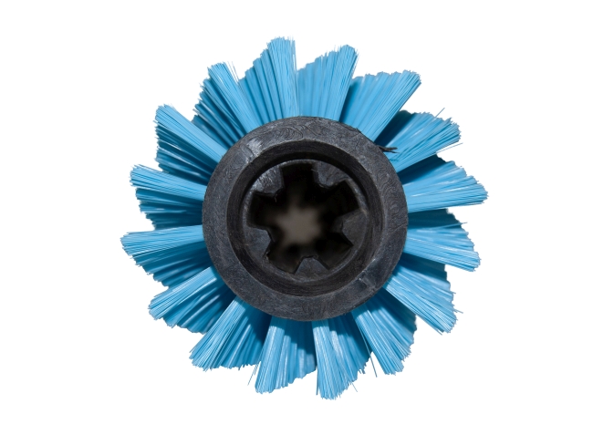 Produktbild Bürstwalze/Walzenbürste - 500/100 mm/16R V-Besatz - PP (Polypropylen) 0,30 mm blau