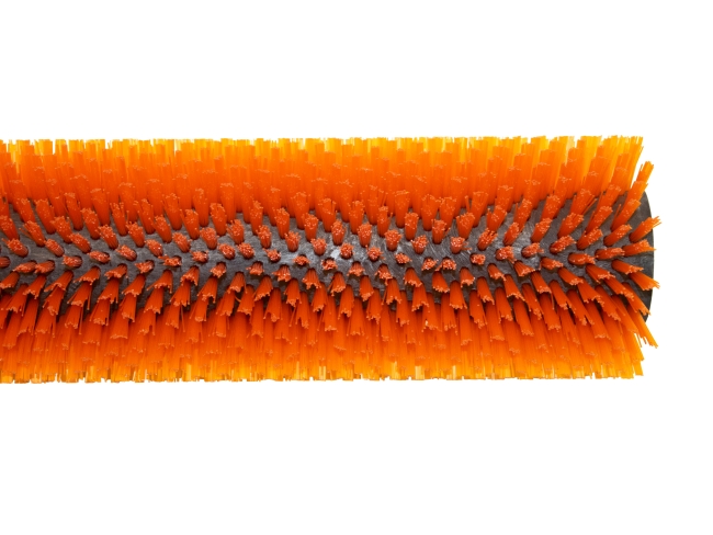 Produktbild Bürstwalze/Walzenbürste - 462/96/V mit Lager - PP (Polypropylen) 0,6mm orange