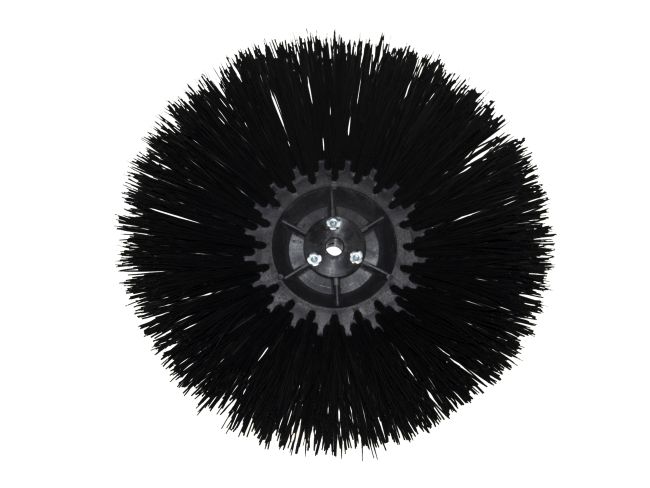 Produktbild Seitenbesen/Tellerbesen - 257 / 505 mm, 3 Reihen - PP (Polypropylen) 1,5 mm  schwarz