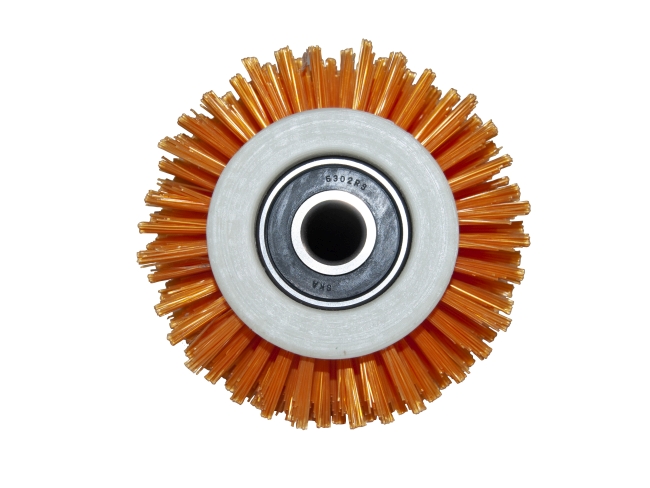 Produktbild Bürstwalze/Walzenbürste - 532/105 mm/V mit Lager - PP (Polypropylen) 0,60 mm