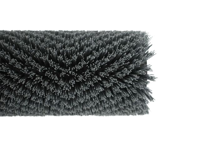 Produktbild Bürstwalze/Walzenbürste 320 / 96 mm / mit Lager, Nylon-Grit 0,6 mm grau K320