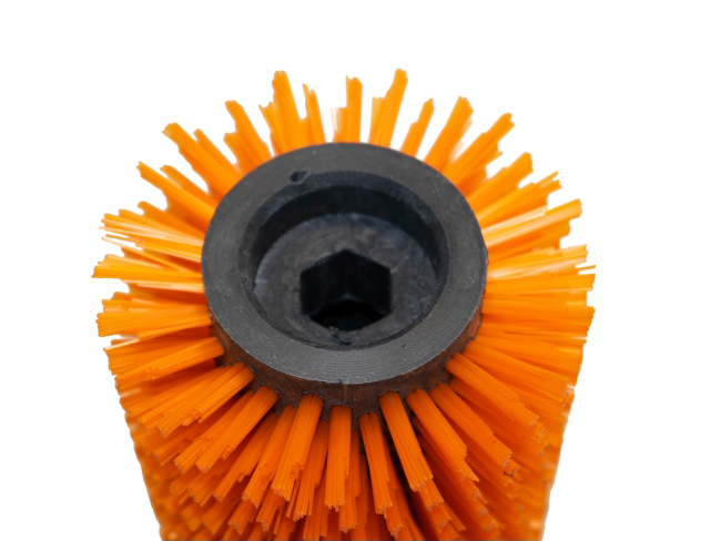 Produktbild Bürstwalze/Walzenbürste - 462/96/V mit Lager - PP (Polypropylen) 0,6mm orange