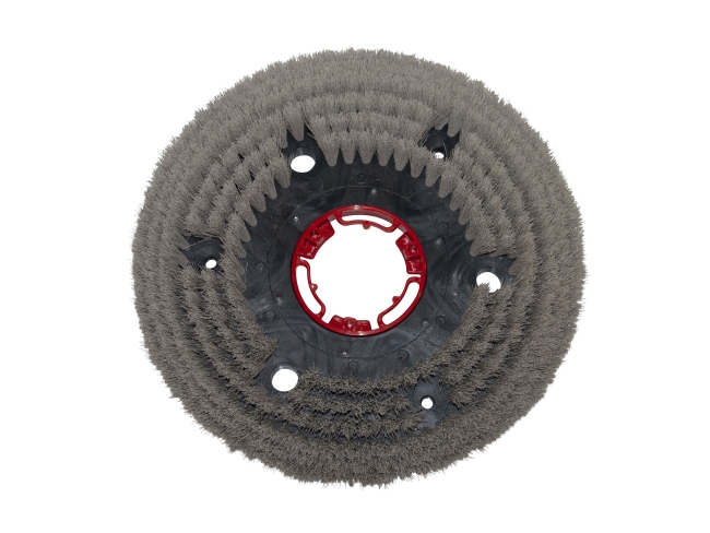 Produktbild Schleifkorn-Tellerbürste - Ø 340 mm, Nylon-Grit 0,35 mm für Gansow (IPC-Gansow) 80 BF 70 (roter Flansch)
