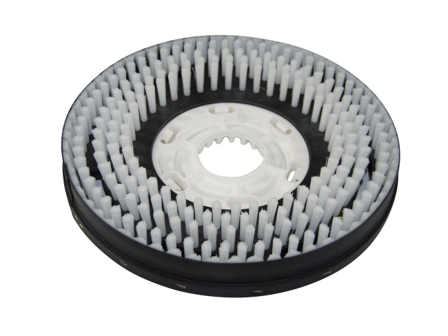 Produktbild Tellerbürste - Aquastop, Ø 330 / 355 mm - 14 ", Poly 0,5 mm glatt weiß