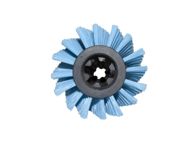 Produktbild Bürstwalze/Walzenbürste - 500/100 mm/16R V-Besatz - PP (Polypropylen) 0,30 mm blau