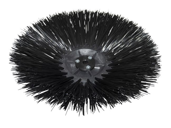 Produktbild Seitenbesen/Tellerbesen - 257 / 505 mm, 3 Reihen - PP (Polypropylen) 1,5 mm  schwarz