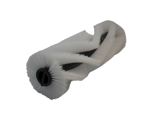 Produktbild Kehrwalze – 900 mm / 300 mm / 6x2 Reihen, mit Spritzschutz